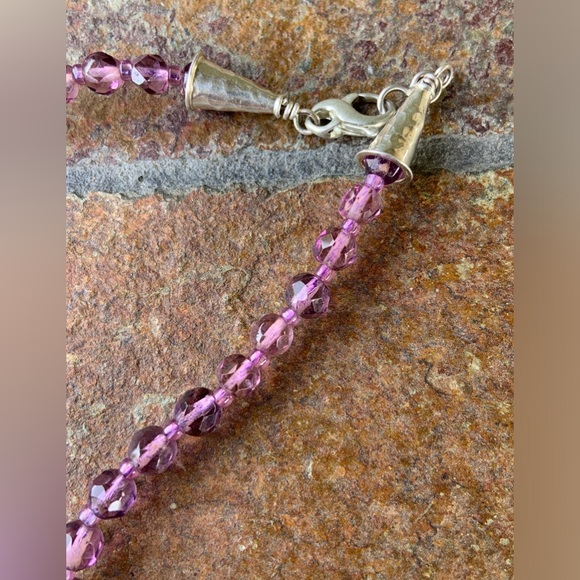 Amethyst Stranded Bead Necklace - Picture 9 of 10